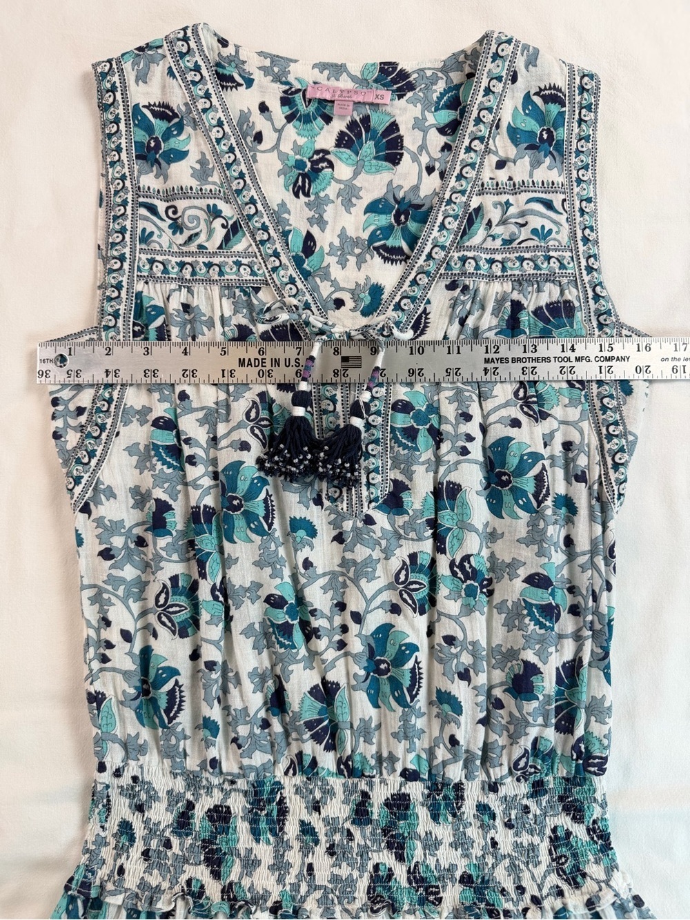 Calypso St. Barth Floral Boho Resort Wear Mini Dress Size XS EUC - Picture 5 of 9